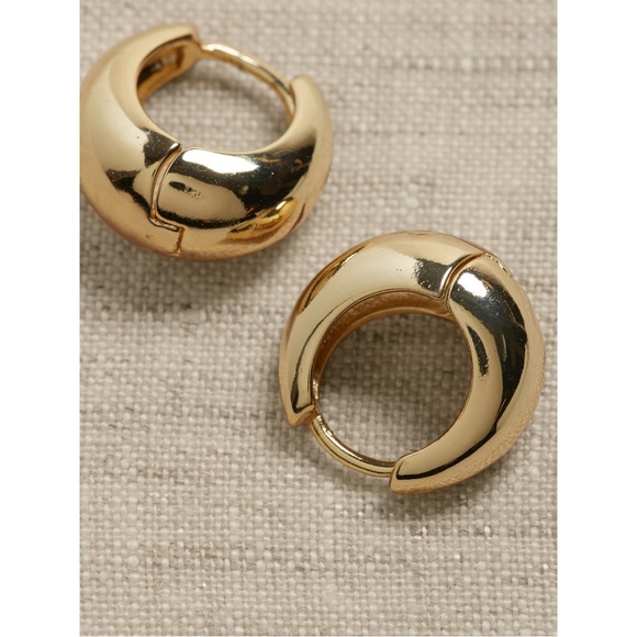 Banana Republic Jewelry - NWT Banana Republic 14k Gold Plated Hoops